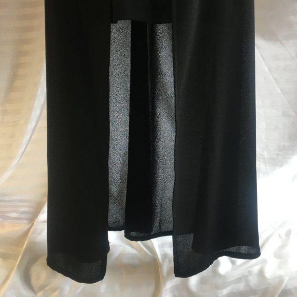 Joseph Ribkoff Women's Black Designer Dress High Low Size 6 Formal Vintage Grad - Picture 4 of 15